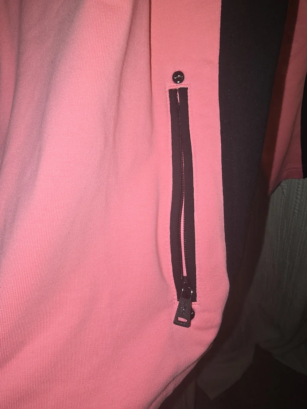 Ralph Lauren 1X Pink and Black Full-Zip Utility Jacket
